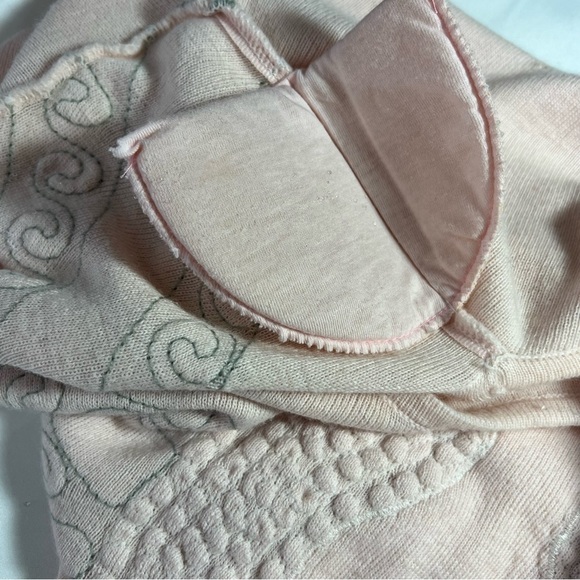 Donna Toran Vintage Lambs Wool Blend 3D Pink Patchwork Granny Sweater SZ Small - Picture 13 of 14